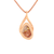 Rose Quartz Gold Quartz 14Kt Rose Gold Pendant