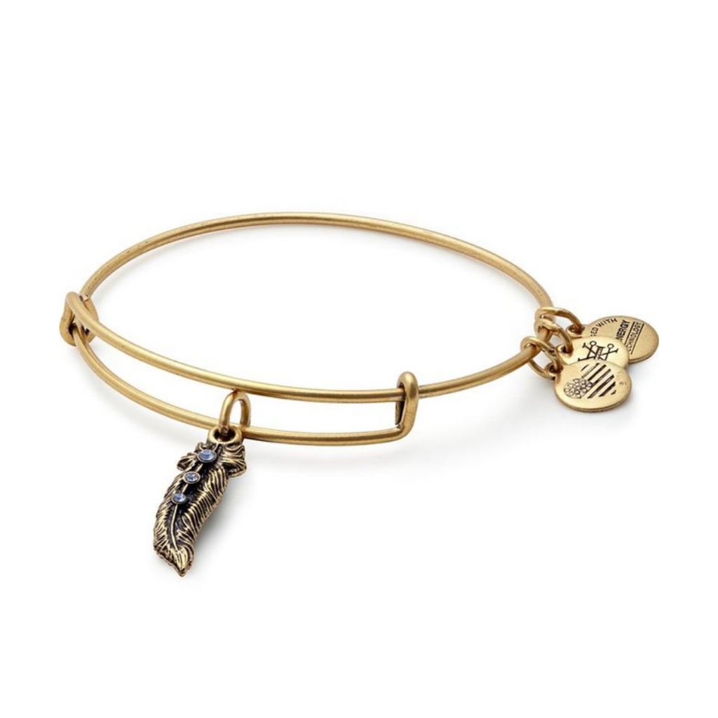 Feather Charm Bangle