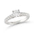 Prong Set Diamond Enagegement Ring made in 14k White gold (Total diamond weight 3/4 carat)-Round