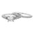 Split Shank Diamond Engagement Ring with Matching Band made in 14k White gold-Princess