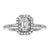 Bold Prong Set Halo Diamond Engagement Ring made in 18k White gold