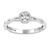 Promise Ring Twist Shank made in 14k White gold-Round