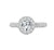 Twist Seamless Halo Diamond Ring made in 14k White gold-Round