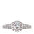 Double Prong Halo Diamond Engagement Ring made in 14k White and Rose gold-Round