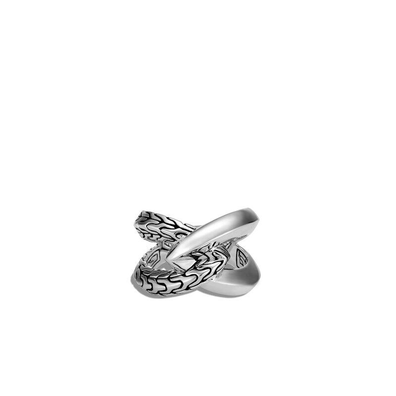 Classic Chain Knife Edge Ring in Silver