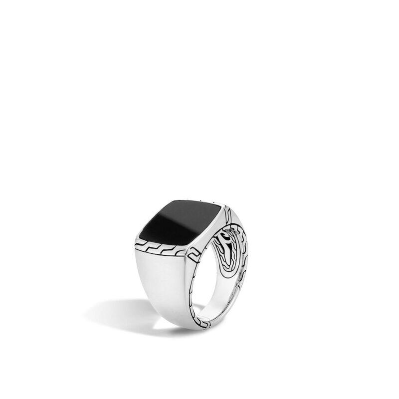 John Hardy Classic Chain Signet Ring with Black Jade Monarch Jewels