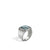 Classic Chain Signet Ring With Turquoise