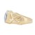 14K Yellow Gold Quartz Oval Bezel Ring