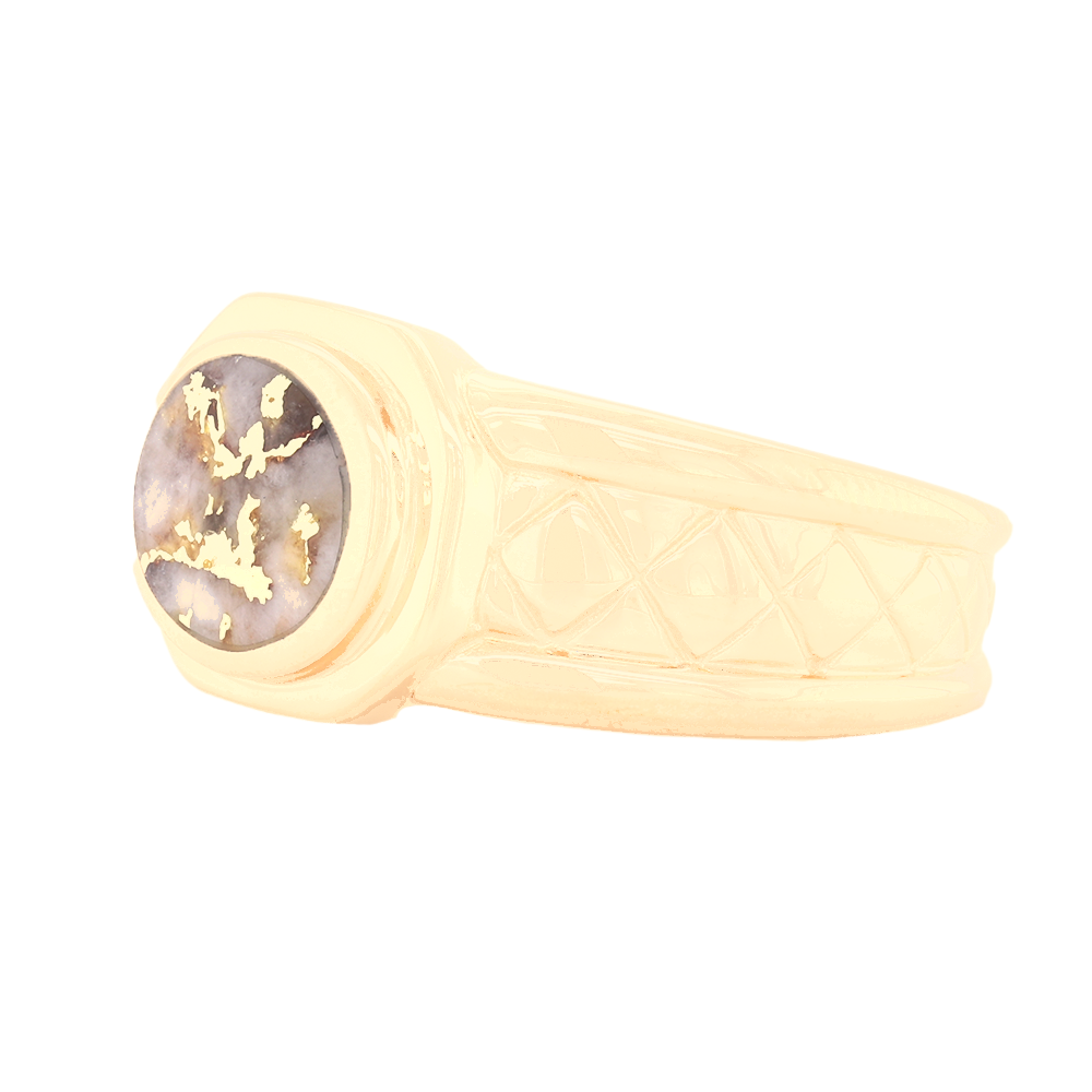 14kt Yellow Gold Natural Gold Quartz Ring