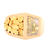 14kt Yellow Gold Natural Gold Quartz And Natural Gold Nuggets Ring