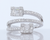 18Kt White Gold Diamond Ring With Nearly a Carat of White Round & Baguette Diamonds