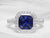 Ladies 1.45Cts Sapphire And .36Cts Diamond Ring in 18Kt White Gold