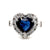 18kt White Gold gold ring with an unheated sapphire center stone.