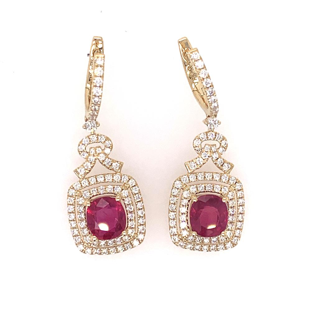 18ky ruby earrings