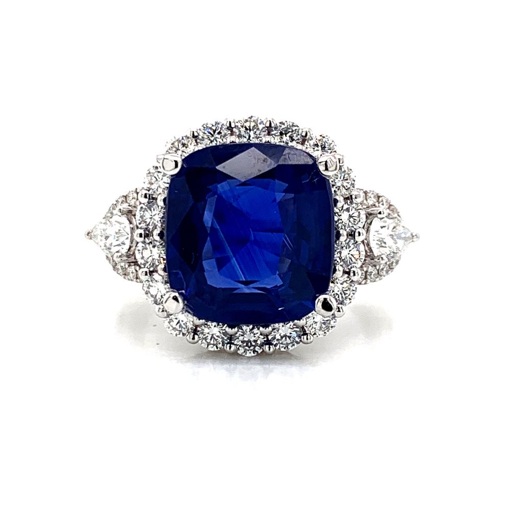 18k ring with a GRS certified Ceylon sapphire