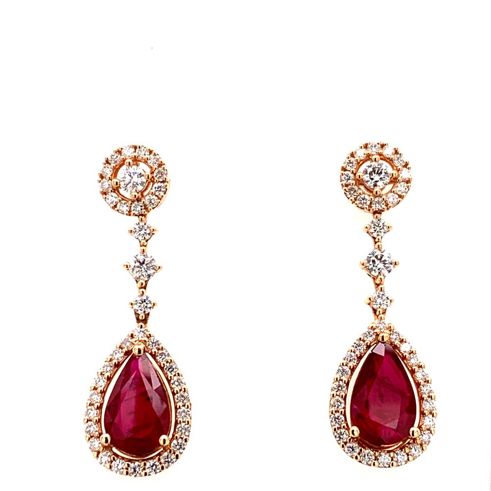 18kr ruby earrings