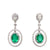 Platinum emerald earrings