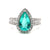 18kt White Gold gold ring with a GIA certified Paraiba tourmaline