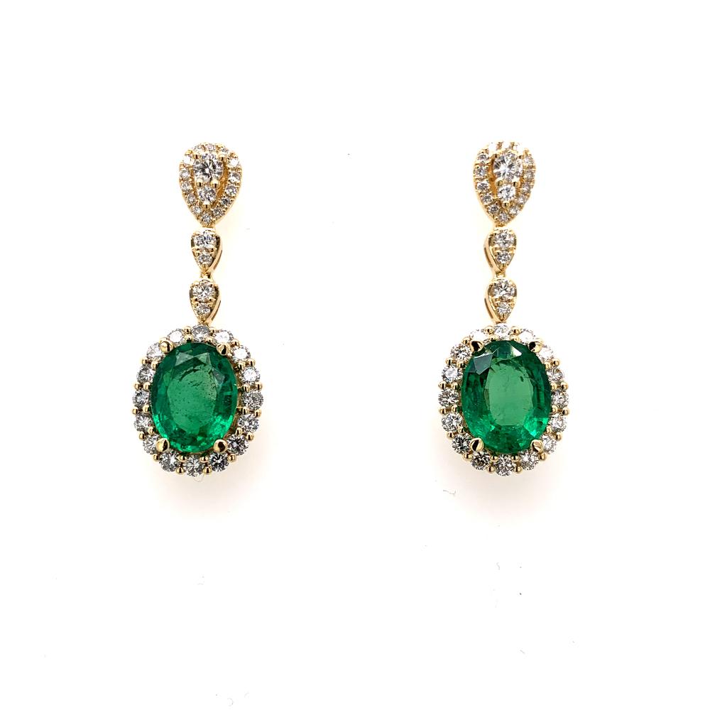 18ky emerald earrings