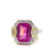 18kt White Gold gold ring with a CDC certified pink sapphire