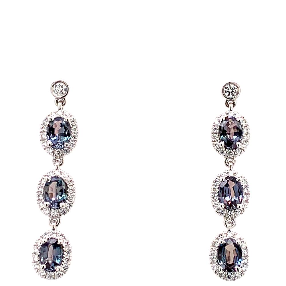 18kw alexandrite earrings