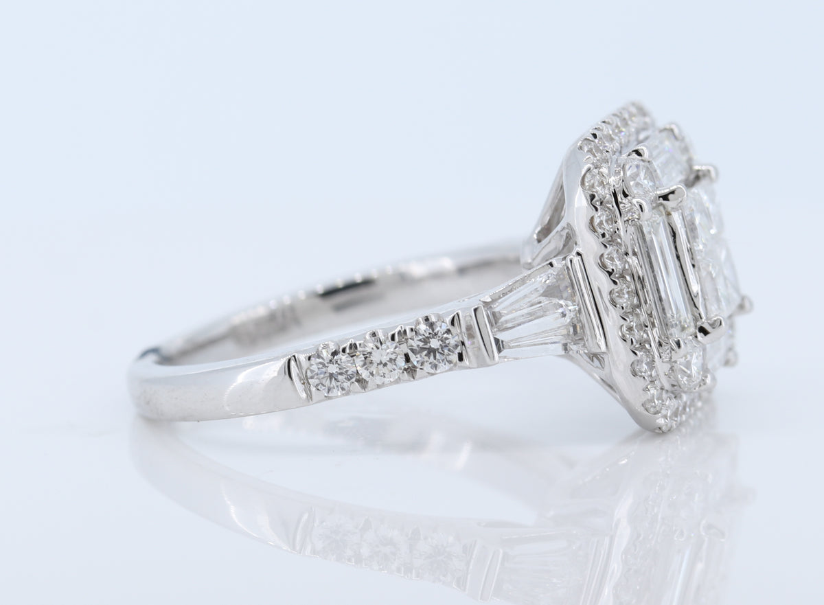 18Kw 2.25Ct Diamond Cluster Ring