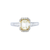 Channel Set Baguette style Engagement Ring with center Yellow Diamond