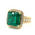18k yellow gold ring with a GIA certified emerald