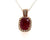 18kt Rose Gold pendant with a GRS certified Mozambique ruby