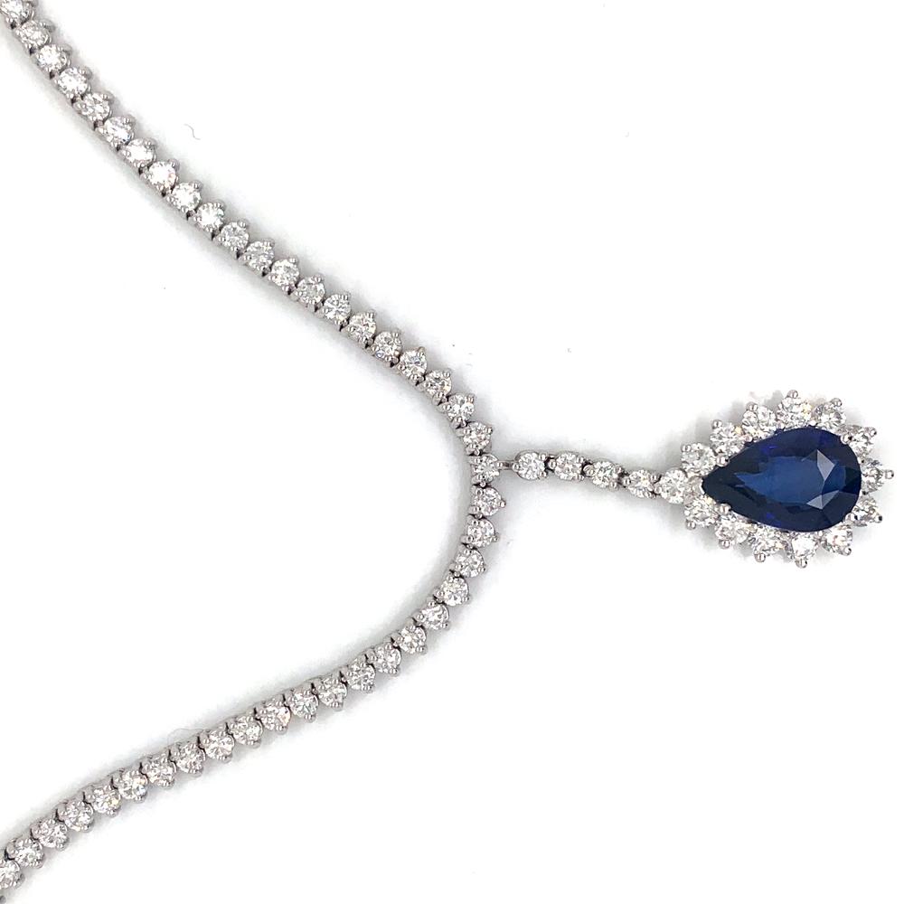 18kw sapphire necklace