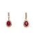 14ky ruby earrings