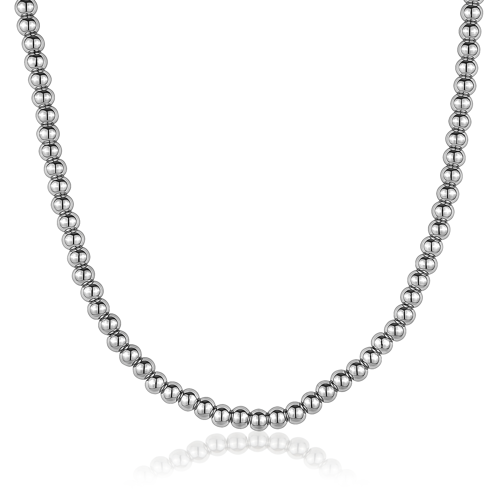 5mm Polished Bead Necklace