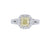1ct. Fancy Yellow Diamond Halo Engagement Ring in 18K Gold – GAI Certified.
