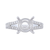 18K White Gold Split Shank Semi-Mount Engagement Ring With D-0.34Ct