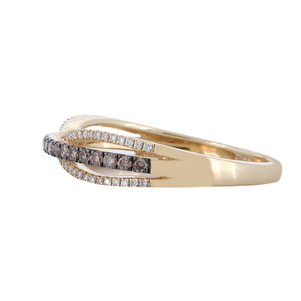 14Kt Honey Gold And 0.31Cts Diamond Ring