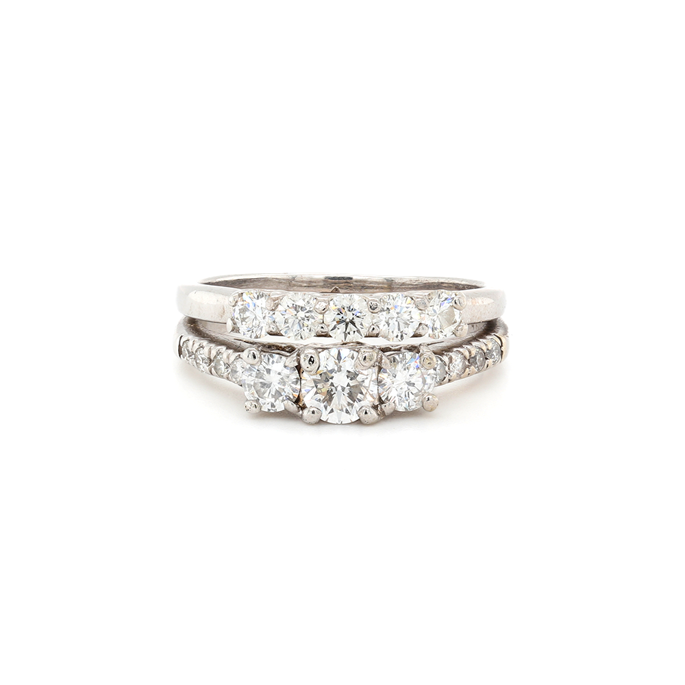 14kt White Gold Diamond Solitaire Ring with 1.22 carats of Diamonds