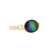 14kt Yellow Gold Oval Ammolite Bezel Setting Ring With Diamonds D0.35Ct