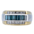 2.31 Carat Blue and White Diamond Mens Ring in 14k White & Yellow Gold