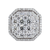 Breathtaking Diamond Cluster Ring Encircled With Diamond Halo & Triple Split Shank, 18K White Gold With 5.48Ct Diamonds.