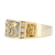 14K Yellow Gold Quartz & Gold Nugget Ring With 0.18Ct Diamonds