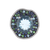 14K White Gold Blue Topaz, Sapphire And Tsavorite Ring With Diamonds