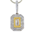 Breathtaking Baguettes Diamond Pendant set in 14kt White Gold and 18kt Yellow Gold