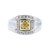 1.26 Carat Fancy Yellow Diamond Ring set in 14k White Gold