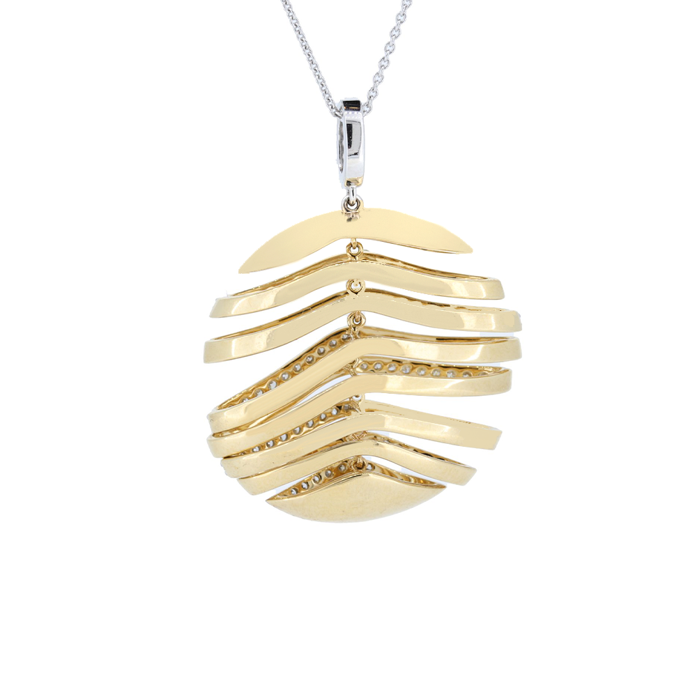 18K Two Tone 0.98cTW Diamond Necklace