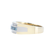 Classic channel set Blue and White Diamond Two Tone Gold Mens Ring
