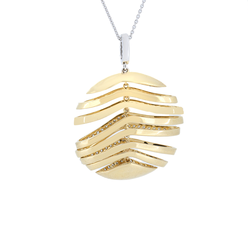 18K Two Tone 0.98cTW Diamond Necklace