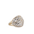 14K Two Tone Domed Crisscross With Openwork Design Ring 3.10Gr