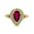 18k yellow gold ring with a GIA certified unheated ruby center stone.