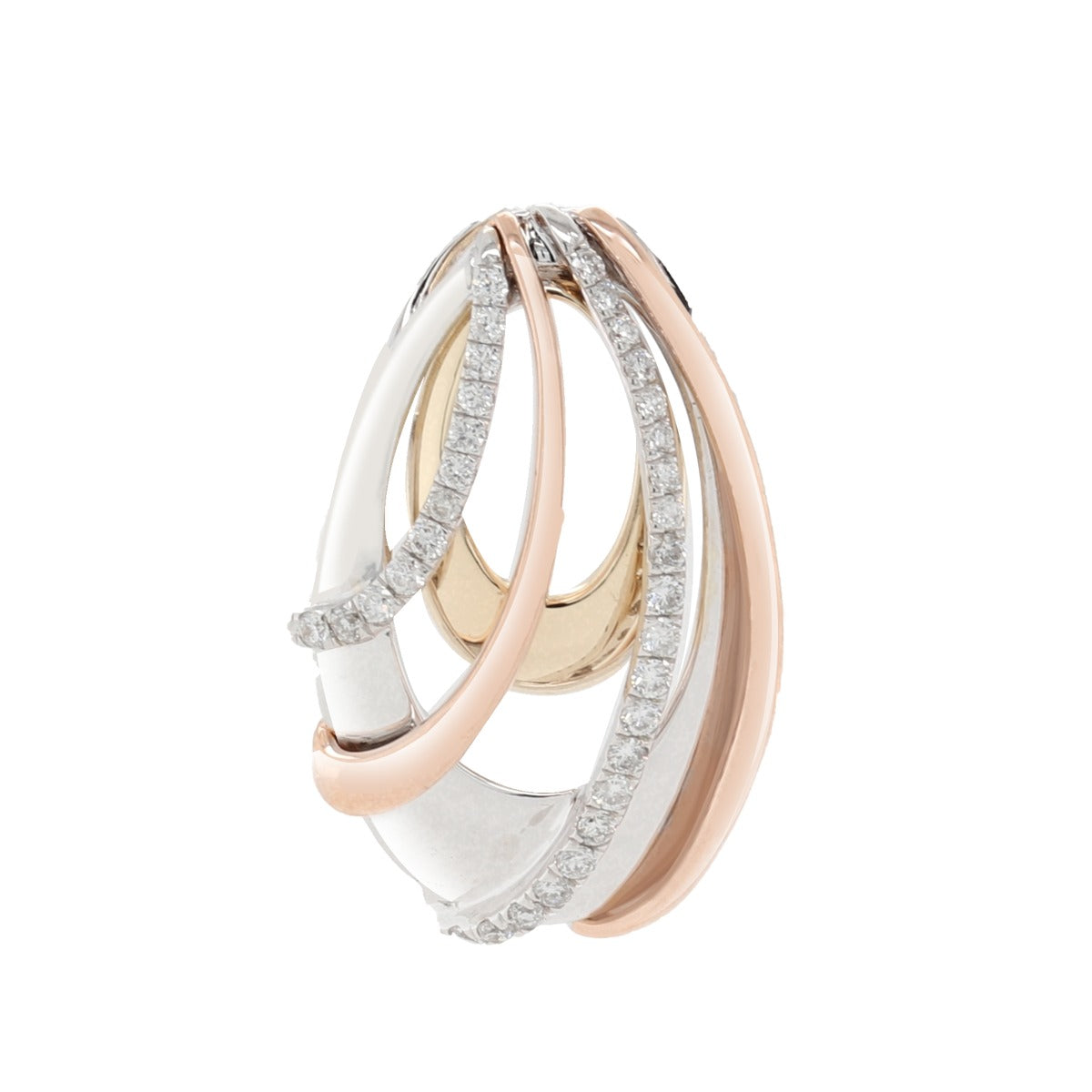 MONARCH SPECIAL - 14KT TRI-TONE GOLD DIAMOND PENDANT