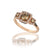 3 Stone 14Kt Strawberry Gold And Diamond Ring